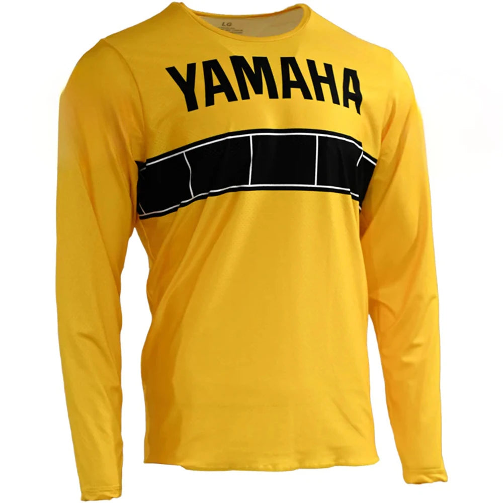 Camiseta Ciclismo Yamaha Manga Larga Hombre Amarilla 2026