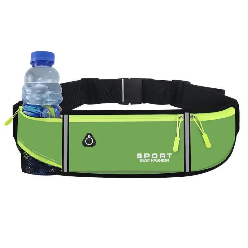 Riñonera impermeable para deportes al aire libre, bolsa de cintura para correr, maratón, Fitness, puede contener botella de agua, riñonera para teléfono móvil