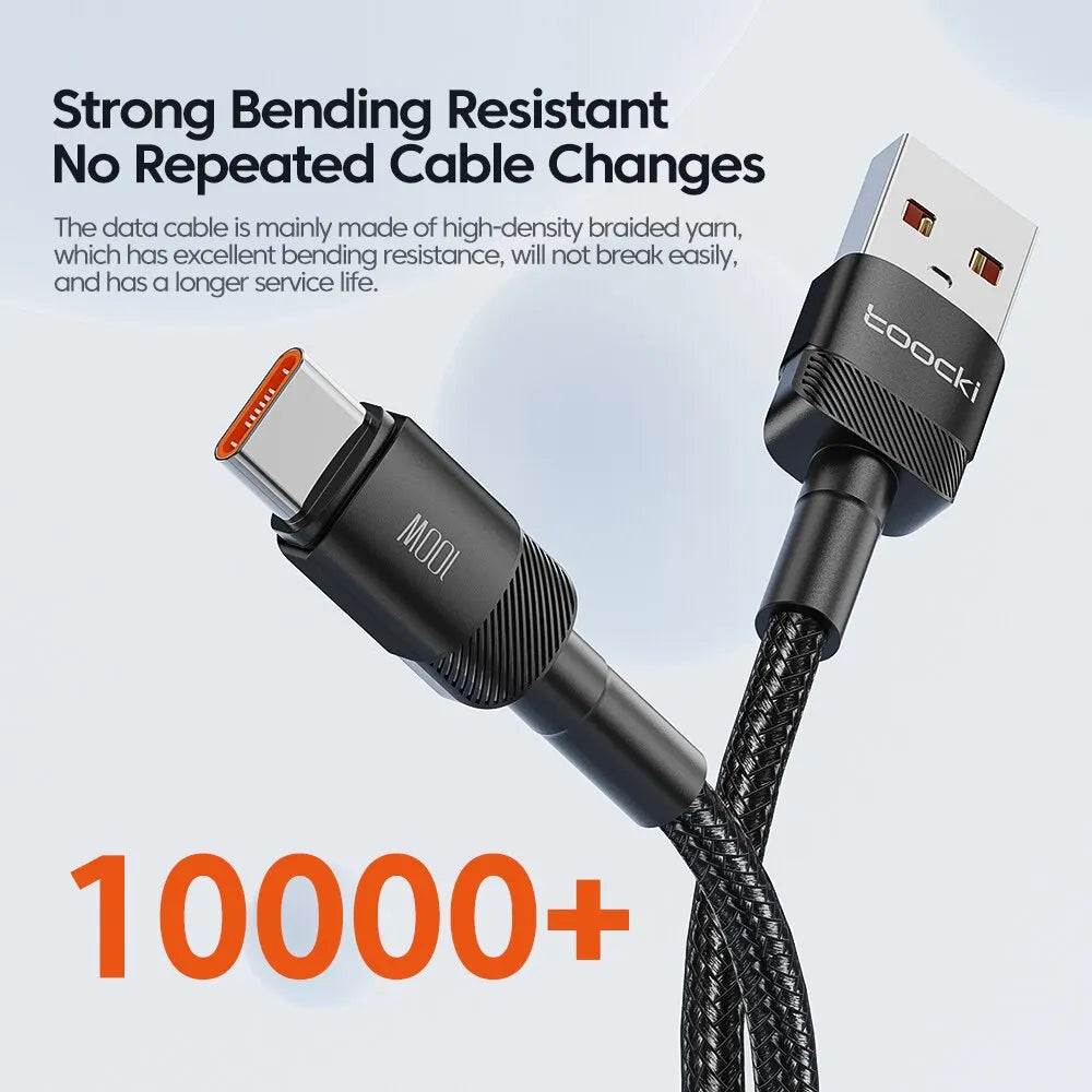Cable USB C Toocki Carga Rápida PD 100W para iPhone 15/14/13/12