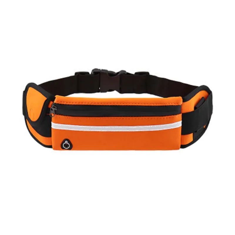 Riñonera Deportiva Unisex con Banda Reflectante, Impermeable, para Correr, con Espacio para Botella de Agua, para Ciclismo y Fitness al Aire Libre