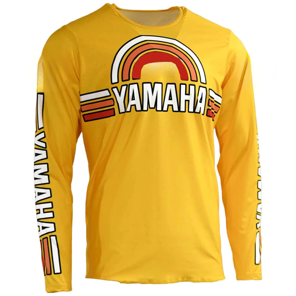 Camiseta Ciclismo Yamaha Manga Larga Hombre Amarilla 2026