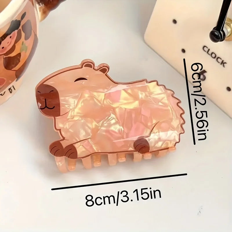 Pinza Capibara Bohemia | Estampado Animal | Para Mujer