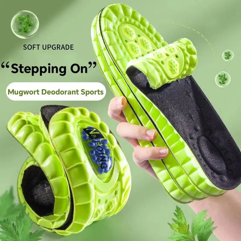 Plantillas 4D Cloud PU: Soporte Ortopédico Transpirable para Correr
