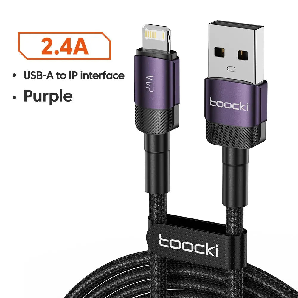Cable USB C Toocki Carga Rápida PD 100W para iPhone 15/14/13/12