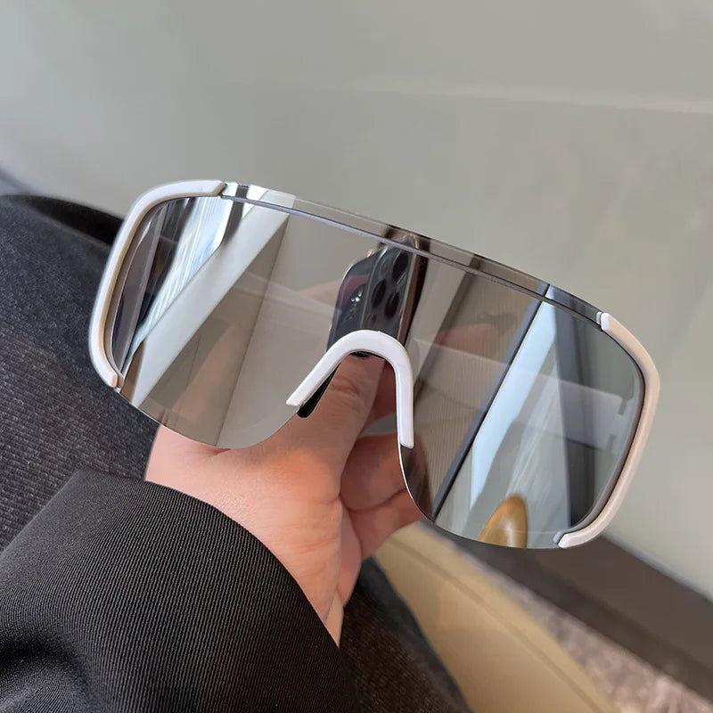 Nuevas gafas de sol de ciclismo estilo Y2K, gafas a prueba de viento para hombres y mujeres, lentes reflectantes Retro, gafas deportivas para montar en carretera
