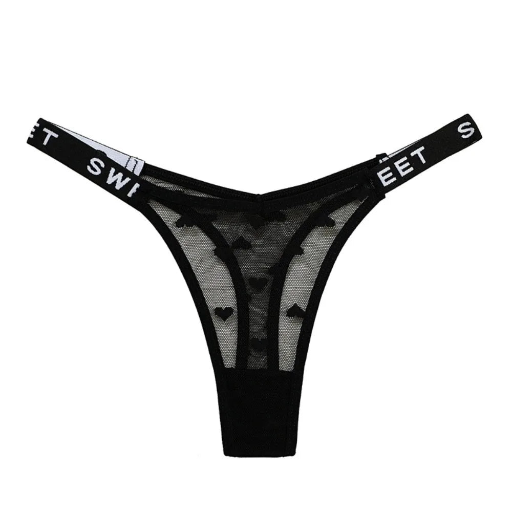 Cotton heart mesh thongs from Corporación Turística, seamless design, soft and comfortable women's underwear.