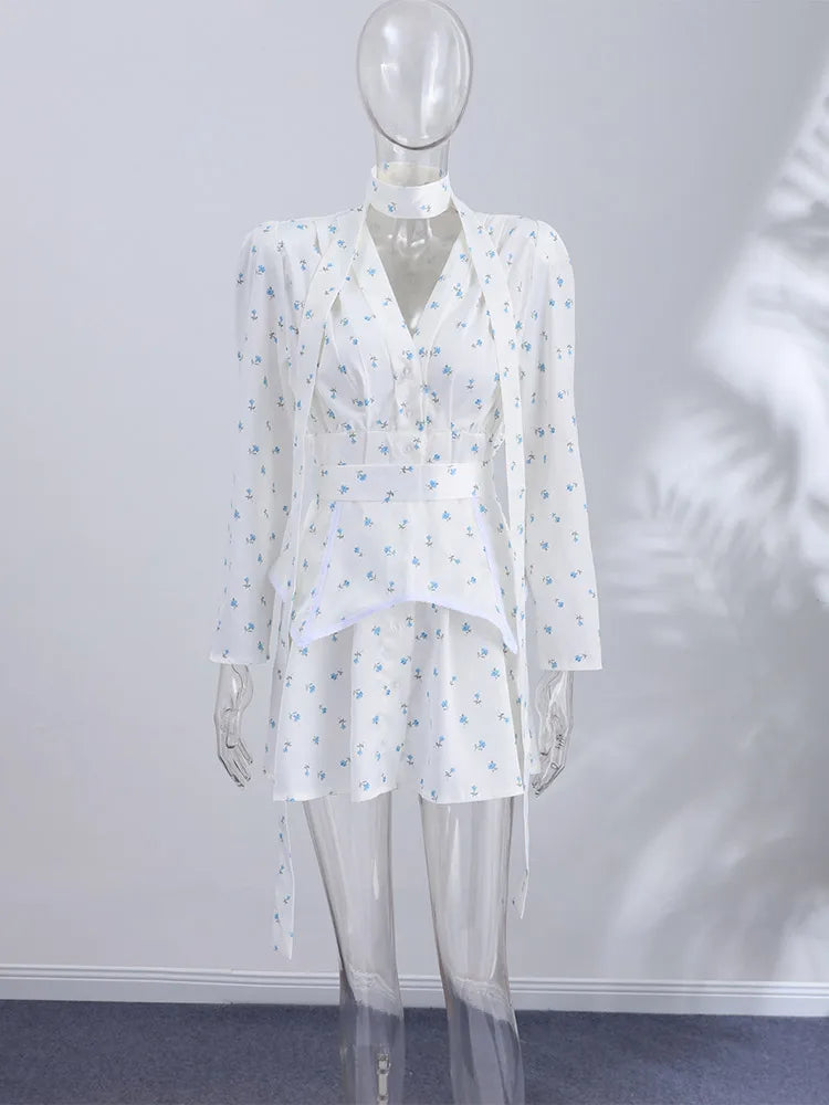 Vestido Floral Halter Midi con Lazo - Verano Elegante | Chin.Sweety