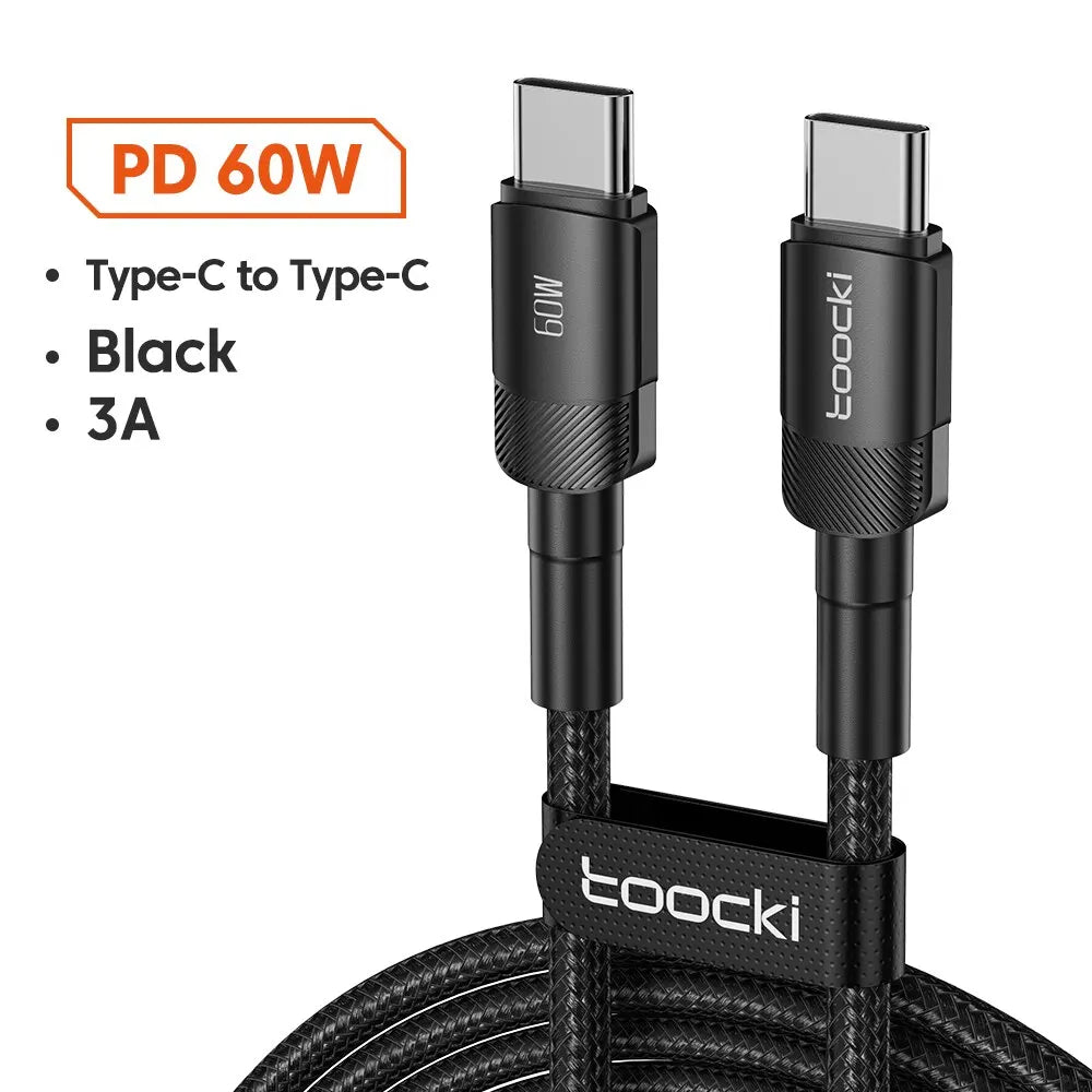 Cable USB C Toocki Carga Rápida PD 100W para iPhone 15/14/13/12