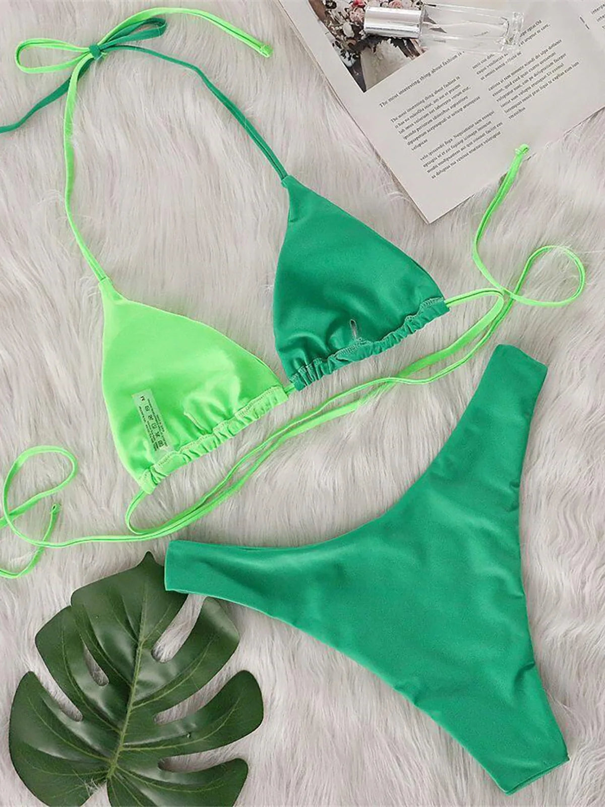 Bikini Halter Pedrería Diamantes Varleinsar V6467 Mujer