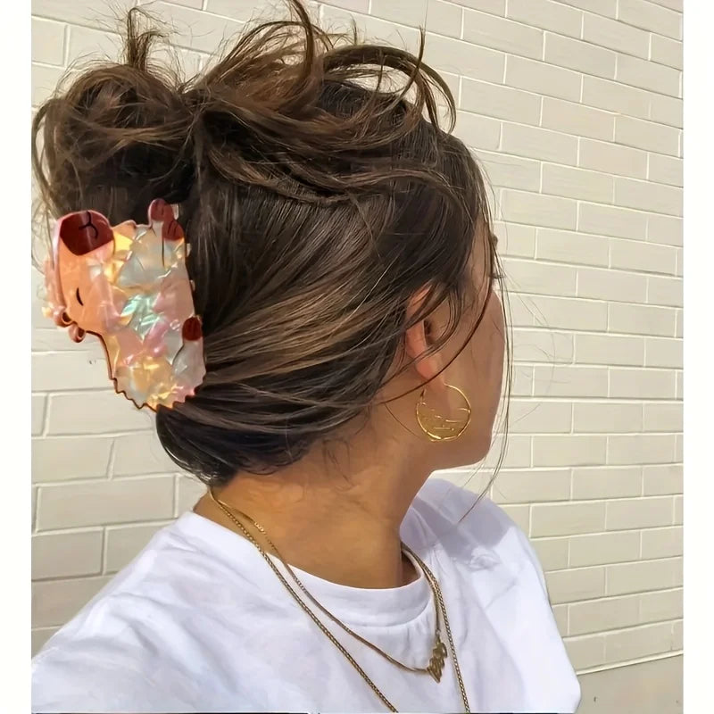 Pinza Capibara Bohemia | Estampado Animal | Para Mujer