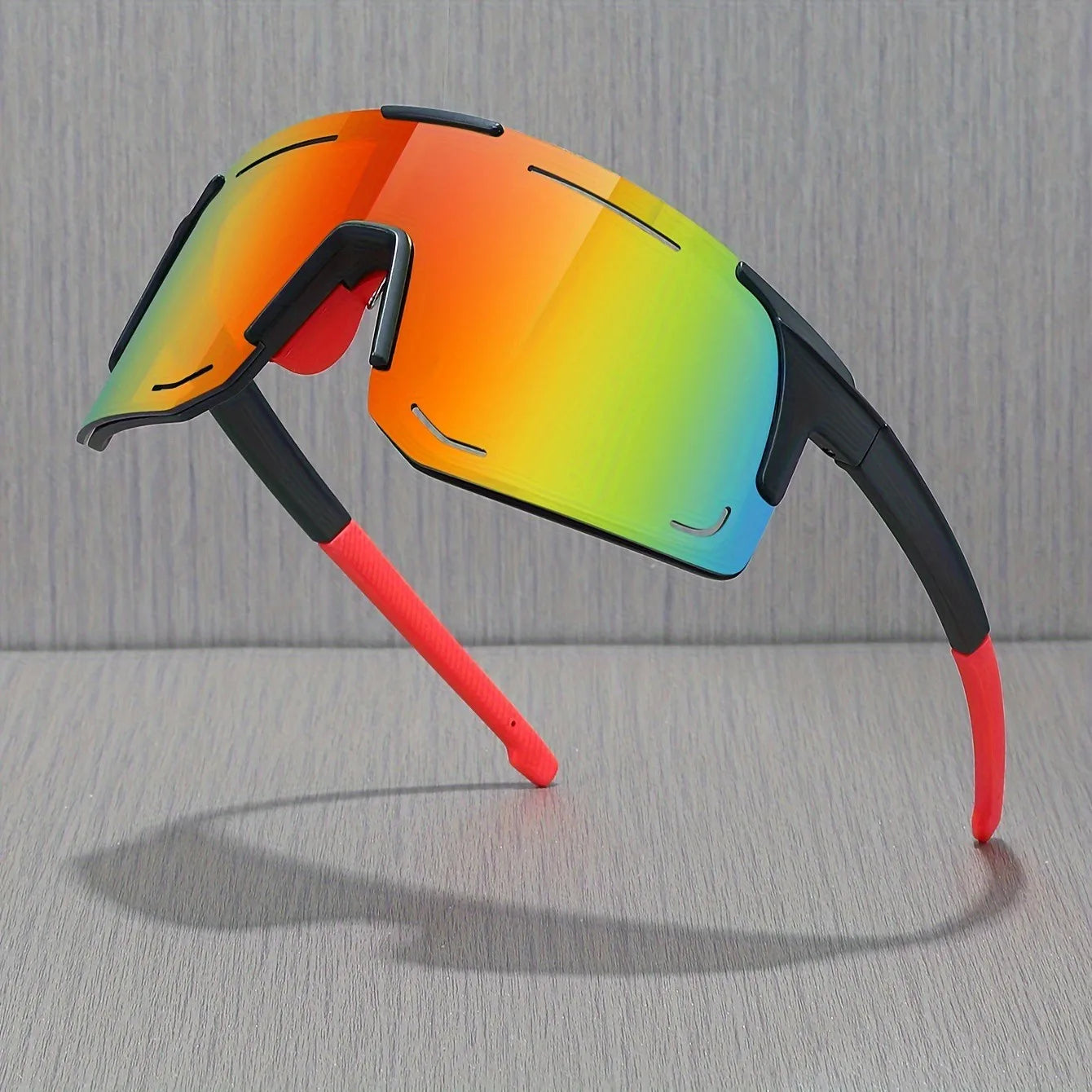Gafas deportivas envolventes antiluz para mujeres y hombres, gafas grandes de sol de una pieza para ciclismo, pesca, esquí, UV400