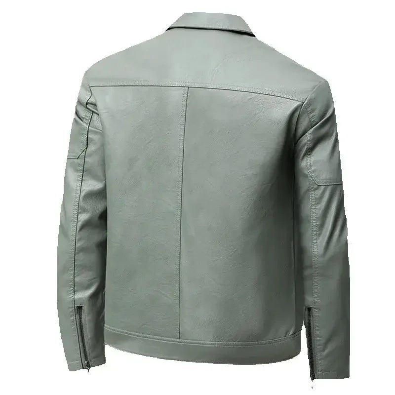 Gray fall and spring turtleneck jacket from Corporación Turística, featuring a cozy collar and lightweight design.