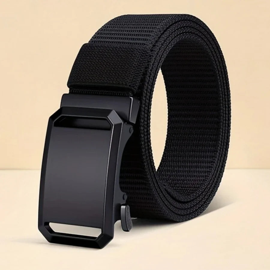 Cinturón Táctico Lona Hebilla Automática - Ideal Trabajo y Outdoor
