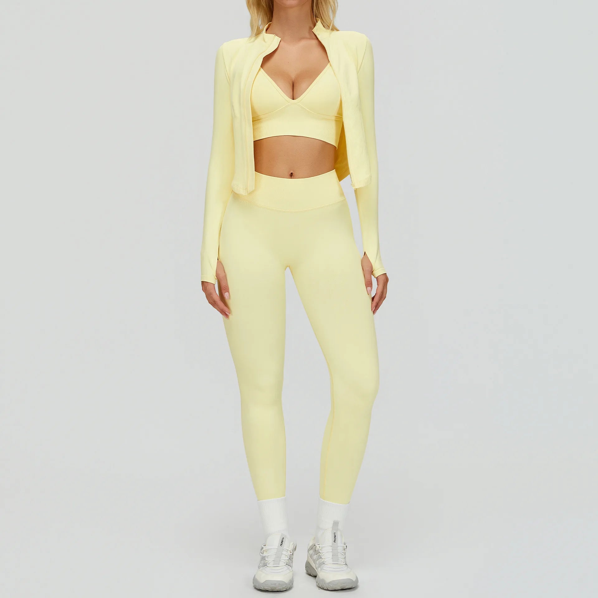 Conjunto Yoga Mujer MIketI Sin Costuras - Transpirable y Elástico