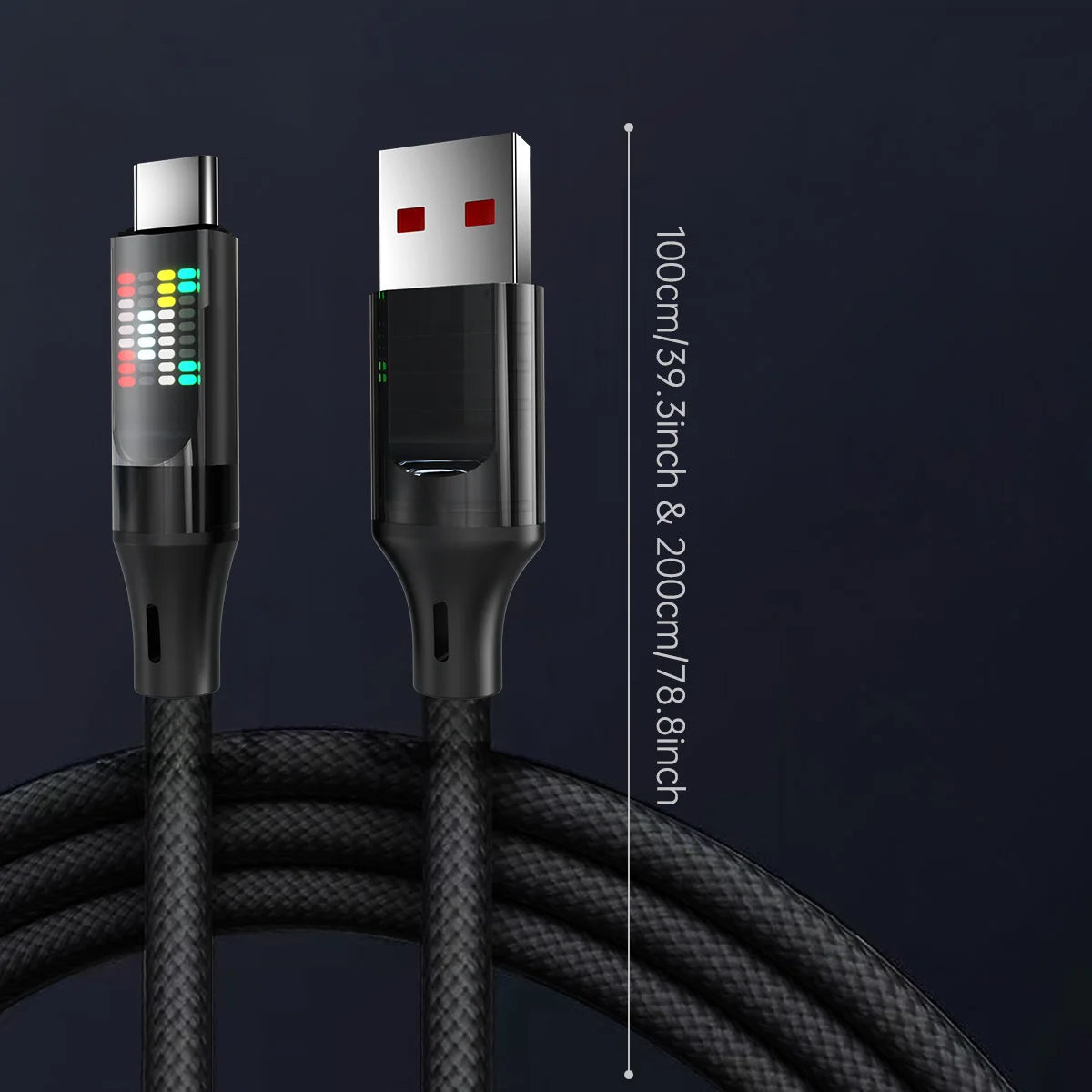 OOZCC Cable USB C Carga Rápida 120W LED 6A - Carga y Datos Seguros