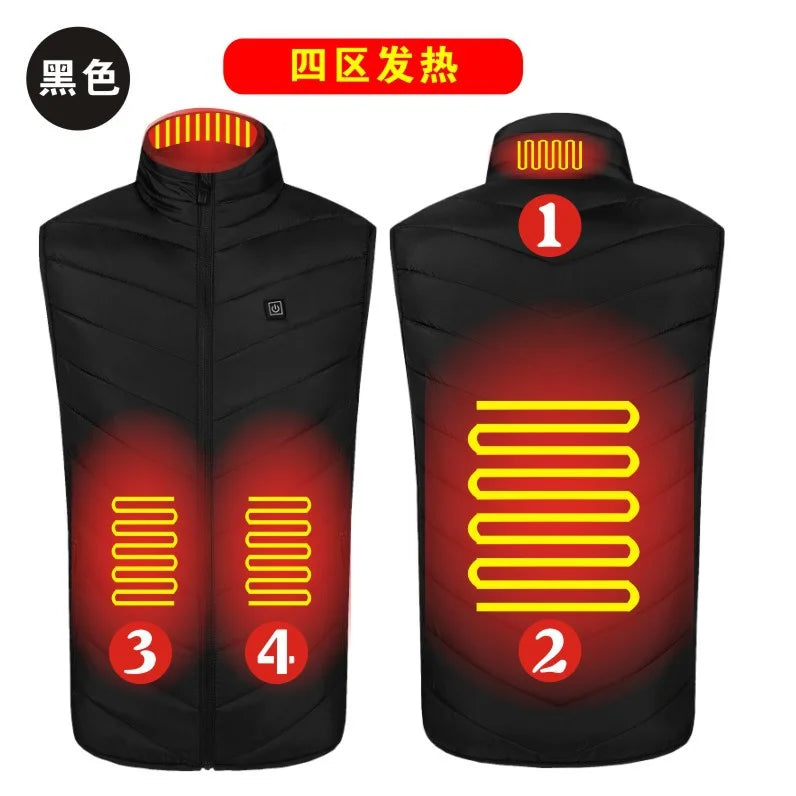 Chaleco Calefactable Ayrbao 9 Zonas - Térmico USB Hombres y Mujeres