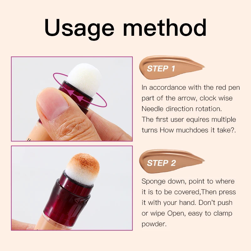 Corrector Esponja USHAS Hidratante Larga Duración Ojeras Pecas