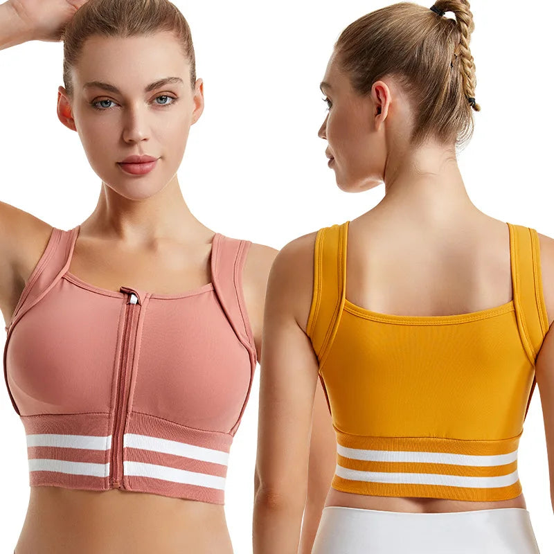 Top Deportivo Cremallera Frontal ALIKIKI | Chaleco Yoga Acolchado Tallas Grandes
