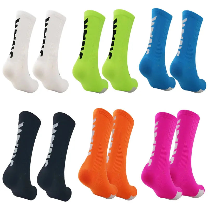Calcetines deportivos de compresión unisex, 1 par, transpirables y que absorben la humedad, para ciclismo, senderismo, correr, baloncesto