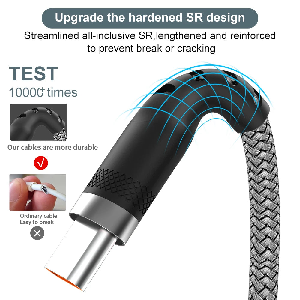 Cable USB C 6A Lann: Carga Rápida 1m.1.5m.2m.3m.5m.8m.