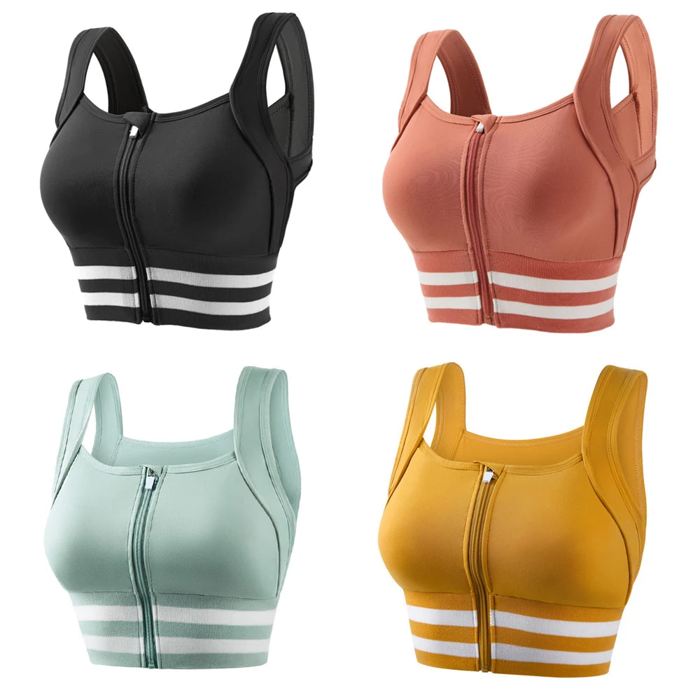 Top Deportivo Cremallera Frontal ALIKIKI | Chaleco Yoga Acolchado Tallas Grandes