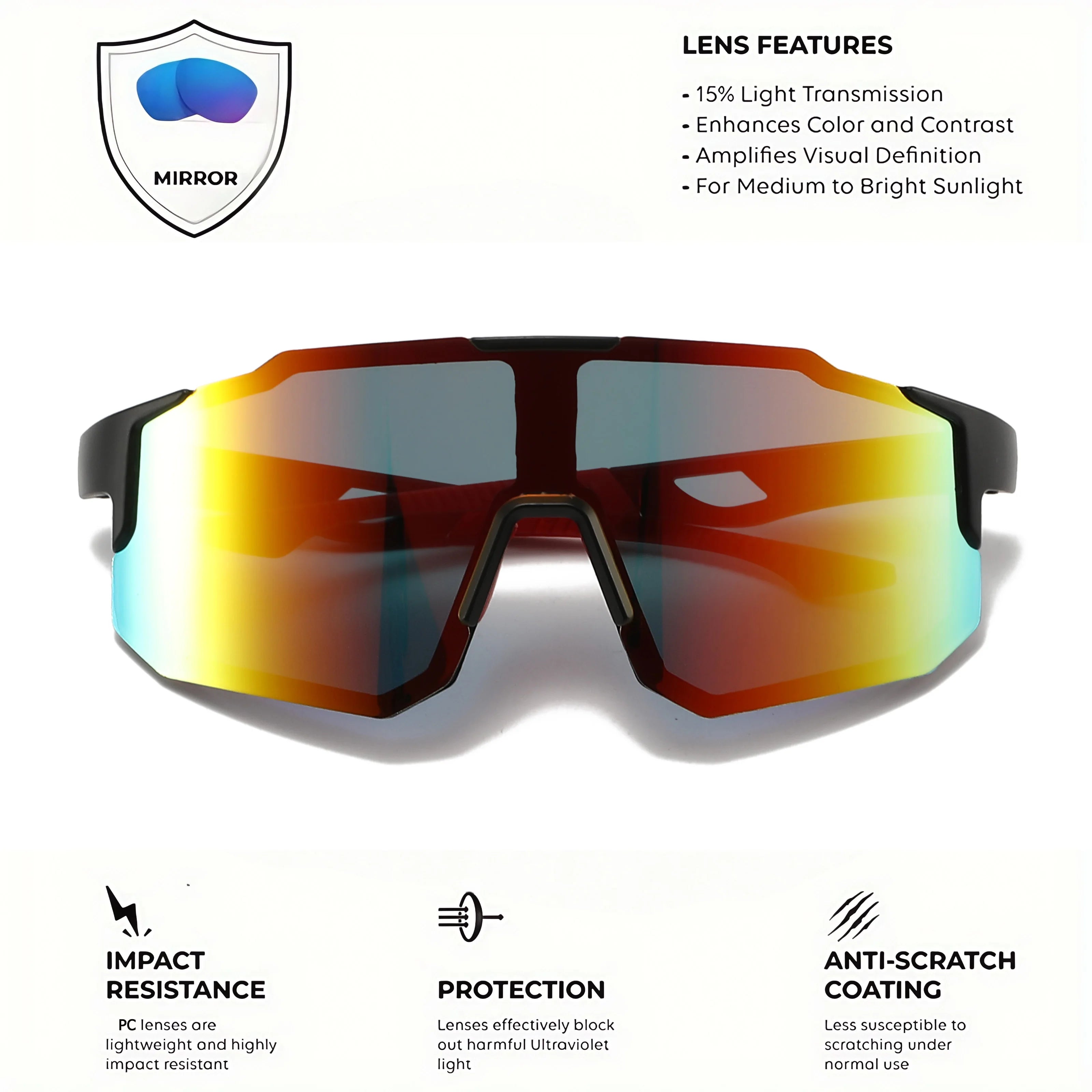 Gafas de Sol Deportivas VEGUEROS UV400 - Diseño Envolvente