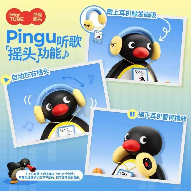 Altavoz Pingu MarTUBE: Pingüino Dibujos Animados Móvil | Radio Musical Inalámbrico
