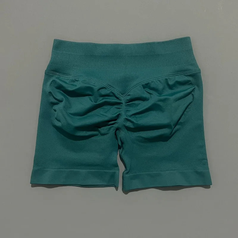 Shorts Deportivos HISTELLO 4.5" Mujer Push-Up Sin Costuras
