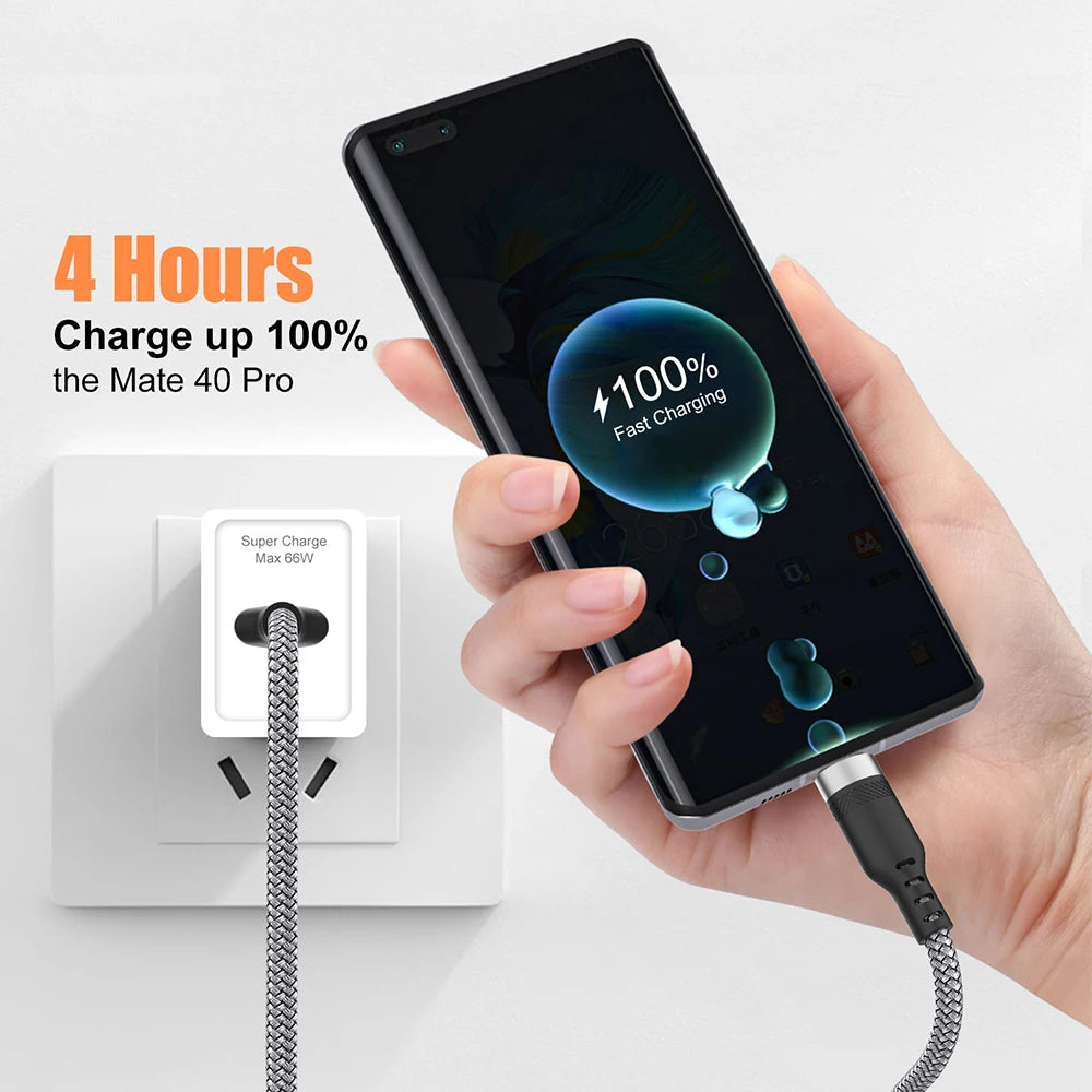 Cable USB C 6A Lann: Carga Rápida 1m.1.5m.2m.3m.5m.8m.