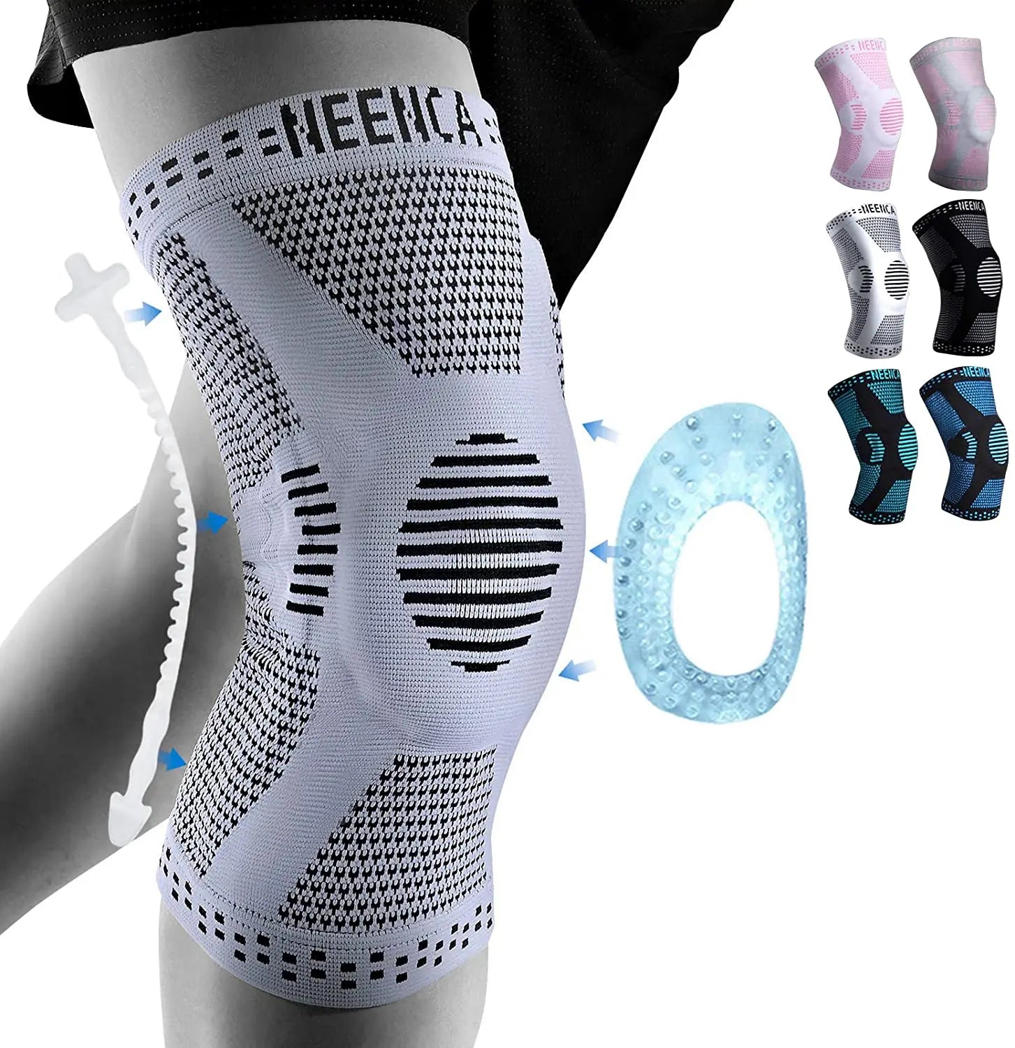Rodillera NEENCA Cobre Gel Estabilizador Dolor Rodilla | Alivio Deportivo