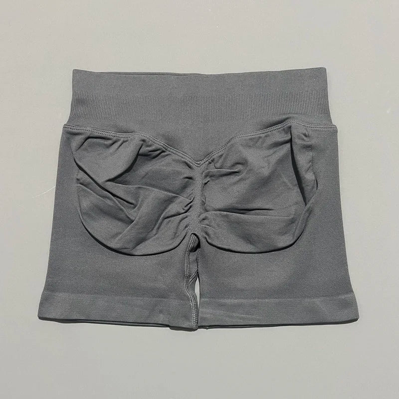 Shorts Deportivos HISTELLO Impacts de 4.5" para Mujer, Shorts de Ciclismo de Cintura Baja, Shorts de Gimnasio, Leggings de Yoga sin Costuras con Efecto Push-Up