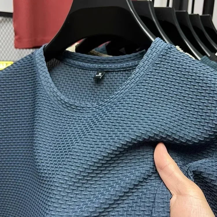Camiseta Bambú Ice Silk Hombre: Transpirable, Elástica, Verano