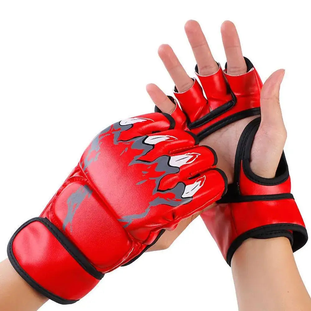 Guantes Kick Boxing MMA Muay Thai Negro PU - Entrenamiento Profesional