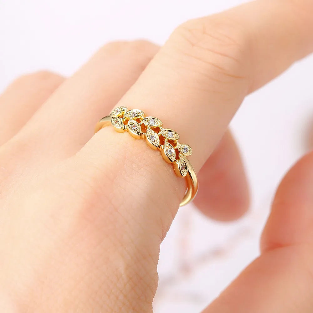 Anillos Mariposa Sirena Dorados Mujer 14K - Joyería de Cristal Elegante