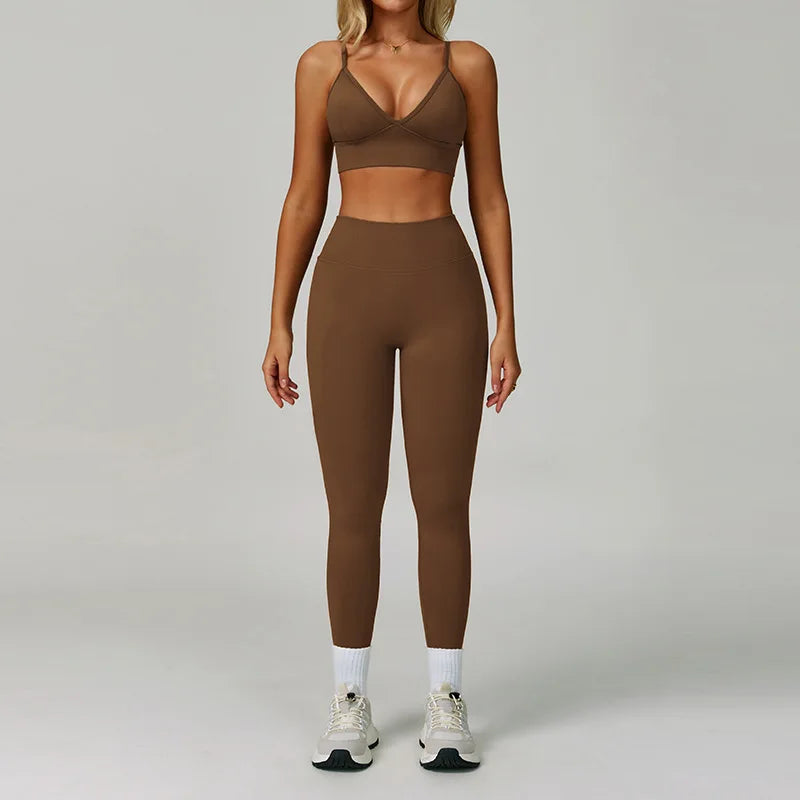 Conjunto Yoga Mujer MIketI Sin Costuras - Transpirable y Elástico