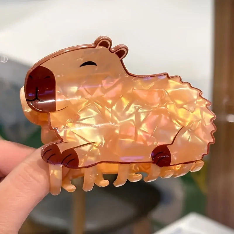Pinza Capibara Bohemia | Estampado Animal | Para Mujer