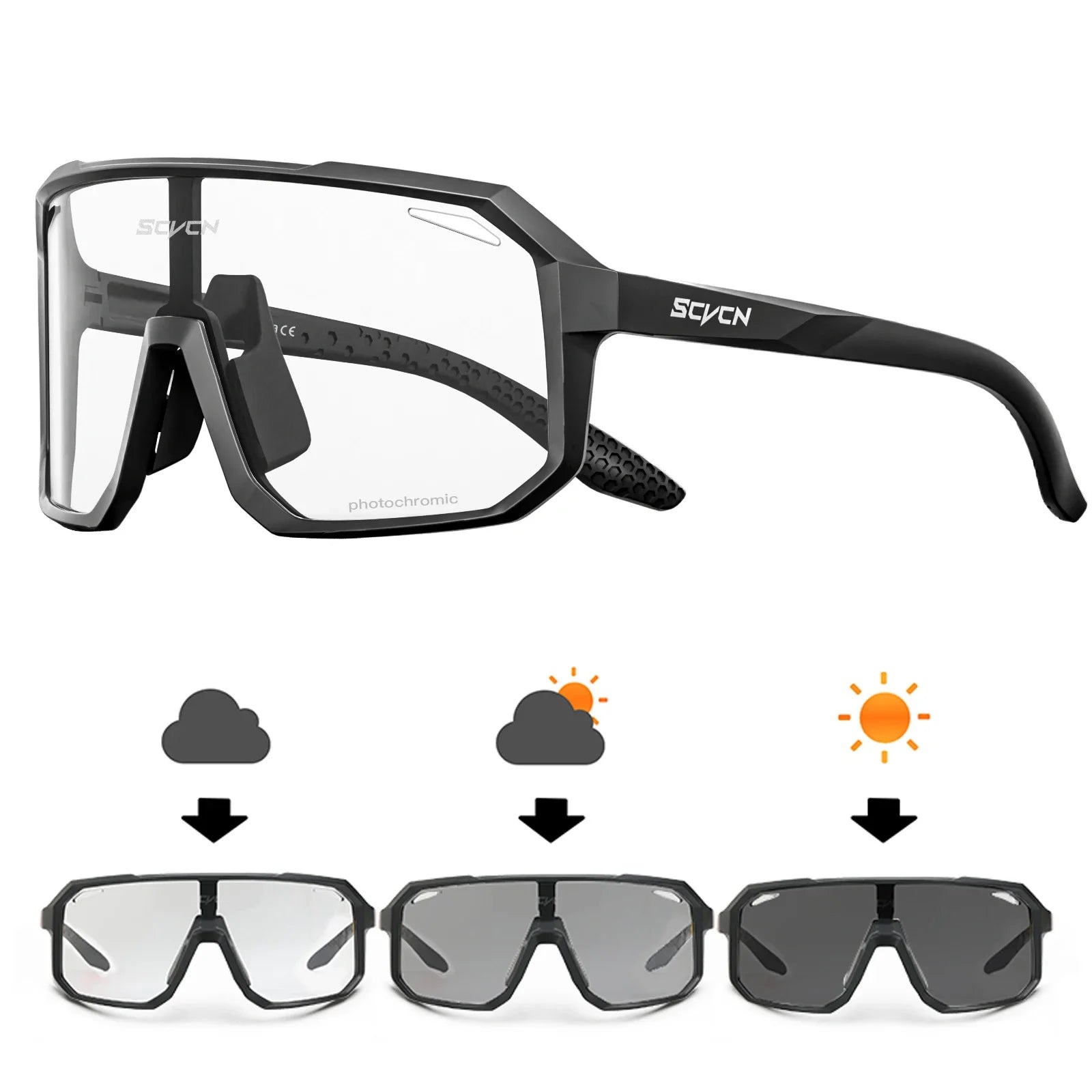 SCVCN Gafas Fotocromáticas Ciclismo UV400 Deportivas Unisex
