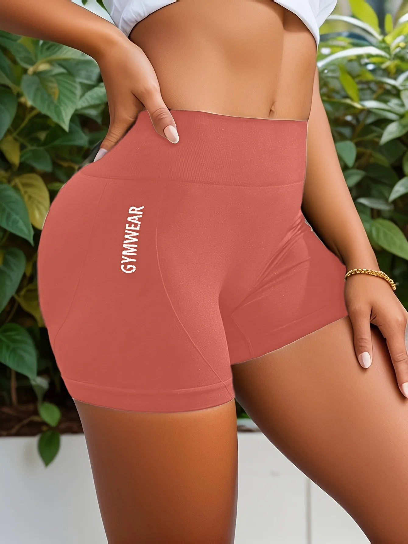 Pantalones cortos de entrenamiento de cintura alta para mujer, pantalón corto de yoga