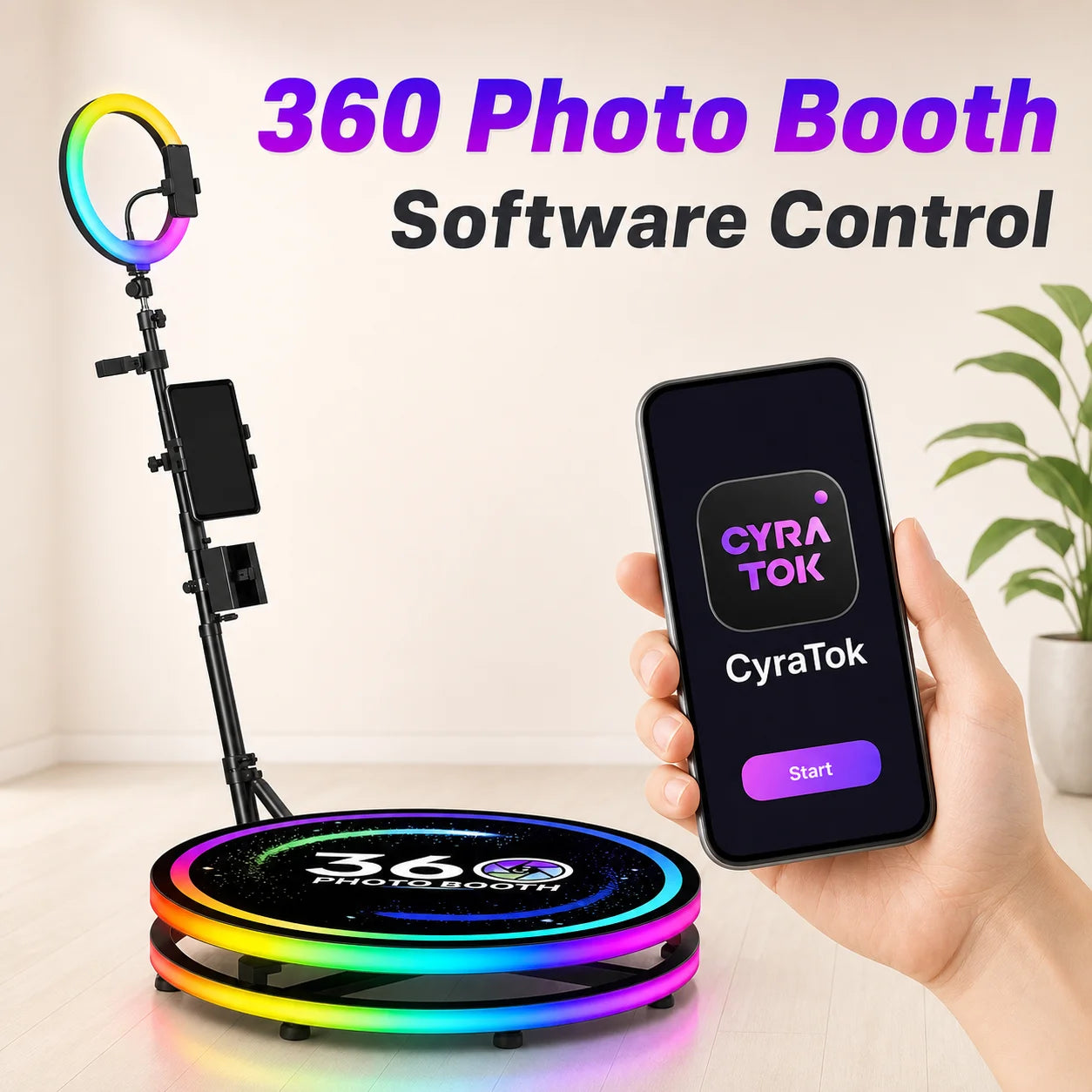 Plataforma 360° Automática con App | Neson Fotomatón para Eventos