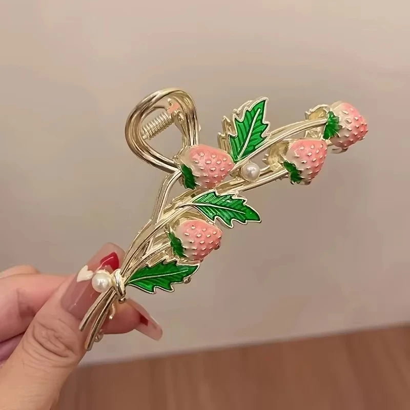 Pinza Araña Gótica Perla Metal Calado Mujer Accesorio Tiburón
