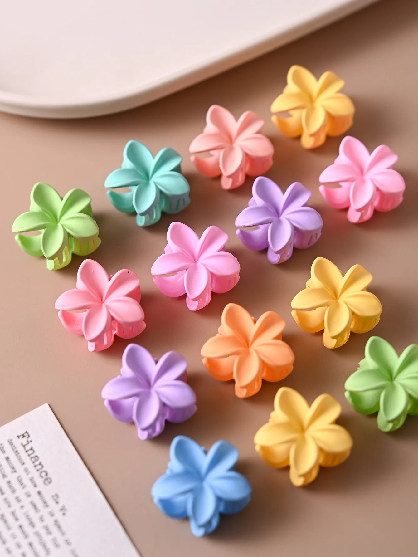 10 Pzs Pinzas Flores Y2K Aleatorias - Clips Cabello Niñas