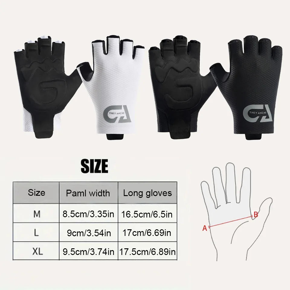 Guantes de ciclismo GTUBIKE, guantes de medio dedo a prueba de golpes, guantes cortos transpirables antichoque para bicicleta, guantes de verano de alta elasticidad