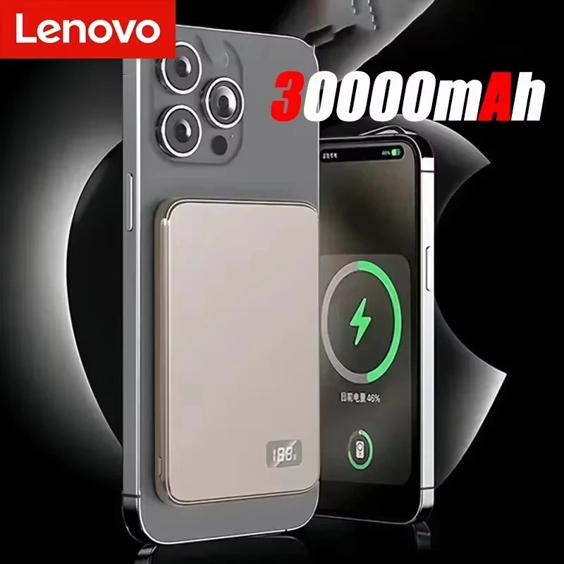 Batería Externa Lenovo 50000mAh Magnética Carga Rápida PD22.5W Magsafe
