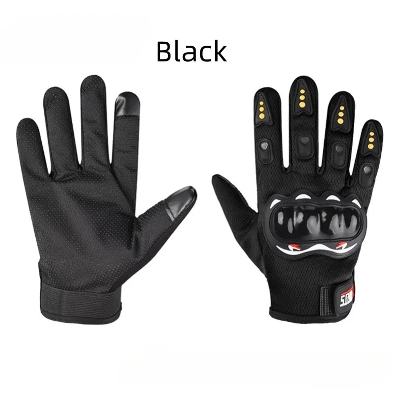 Guantes de dedo completo para bicicleta para hombre, pantalla táctil, deportes todoterreno al aire libre, protección para ciclismo, guantes anticaída para motocicleta