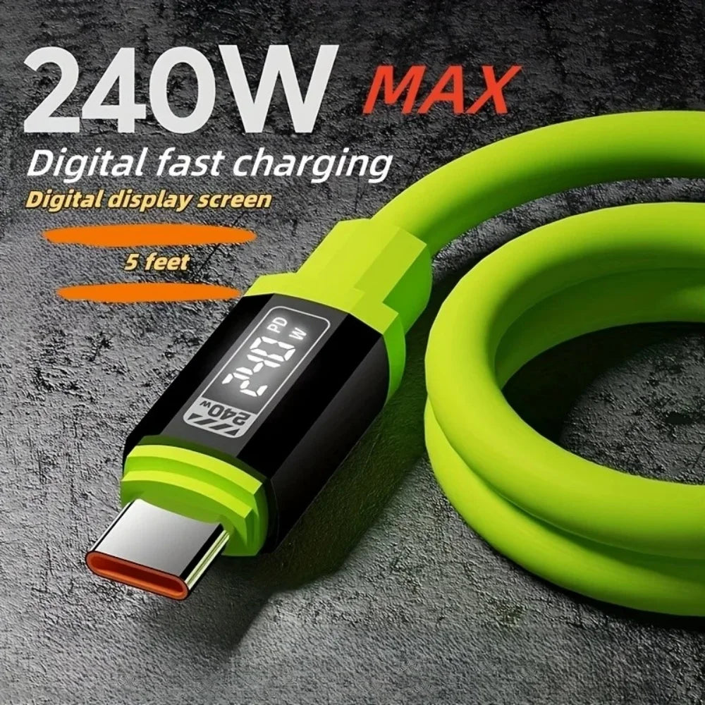 Cable USB C 240W PD Carga Rápida para iPhone, Samsung, Xiaomi