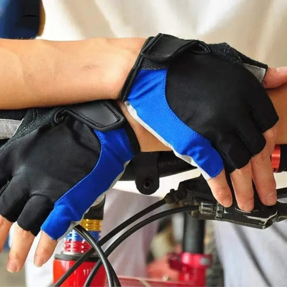 Guantes Ciclismo Medio Dedo - Transpirables y Antideslizantes Verano