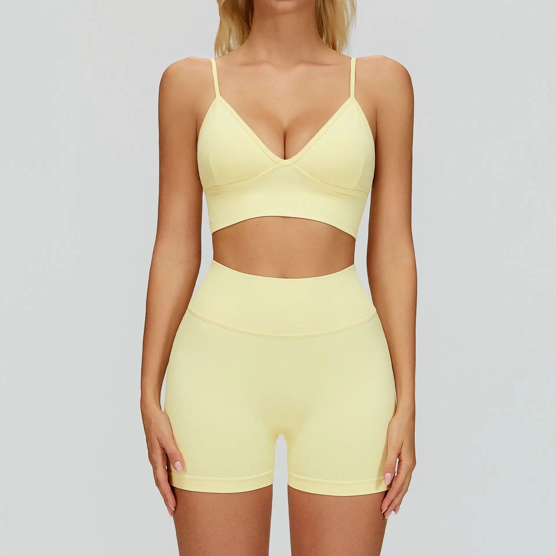 Conjunto de Yoga sin costuras para mujer, trajes de entrenamiento para gimnasio, ropa atlética, Legging, sujetador de Fitness, Top corto, trajes deportivos de manga larga, 2/3 Uds.