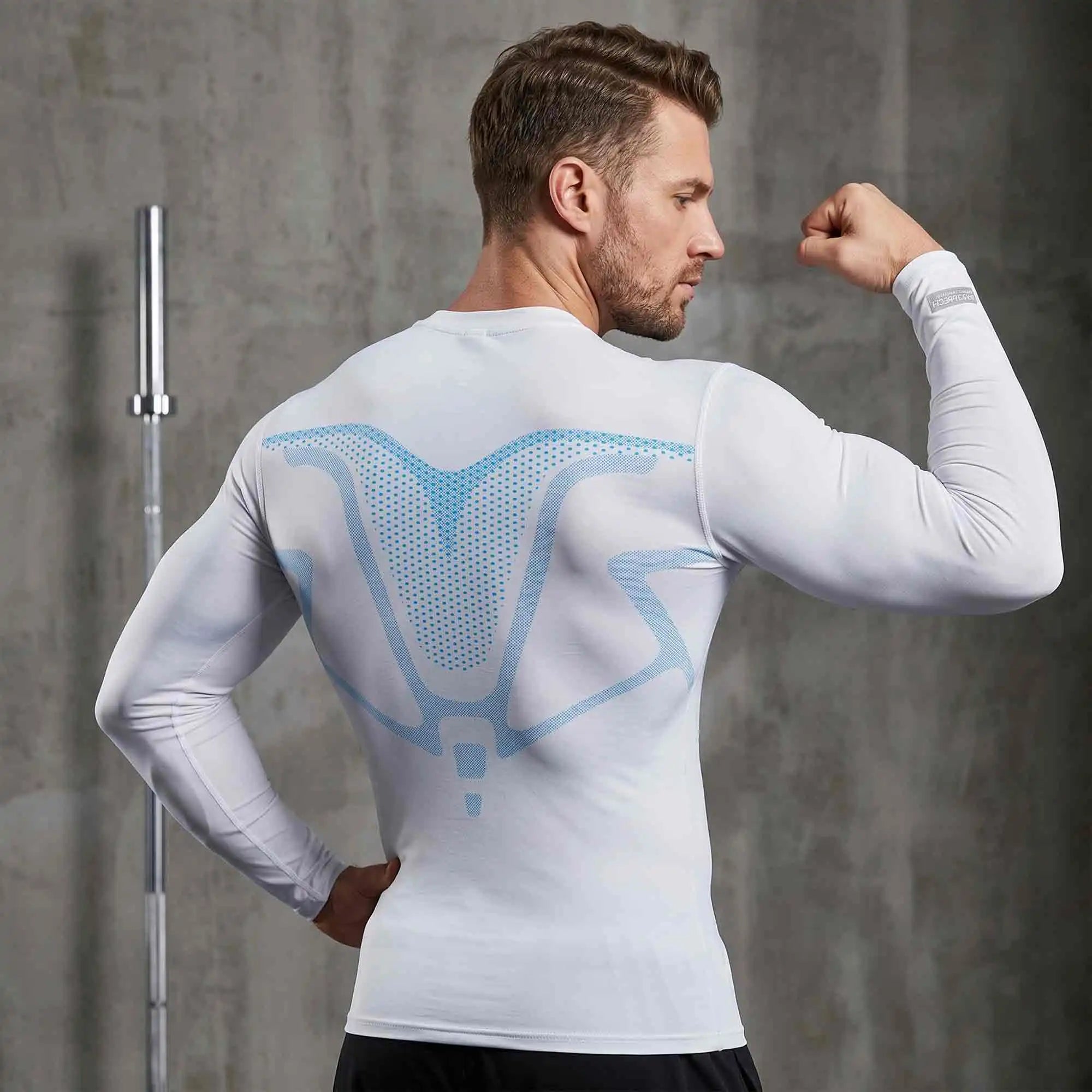 3 Camisetas Compresión Hombre Manga Larga Gimnasio Secado Rápido
