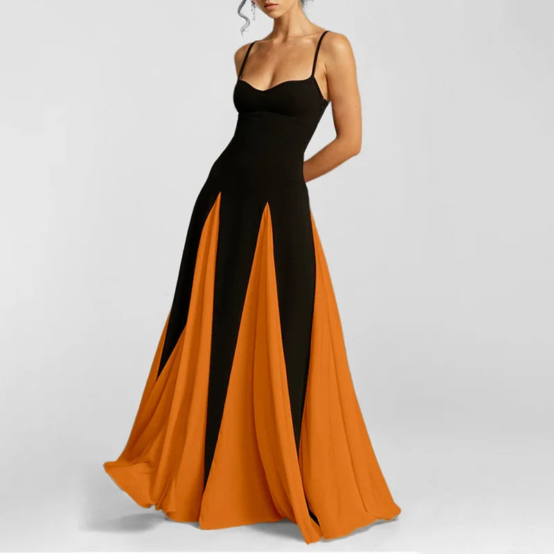 Vestido Midi Rosa Vacaciones Mujer 2026 Elegante Tirantes Finos Línea A
