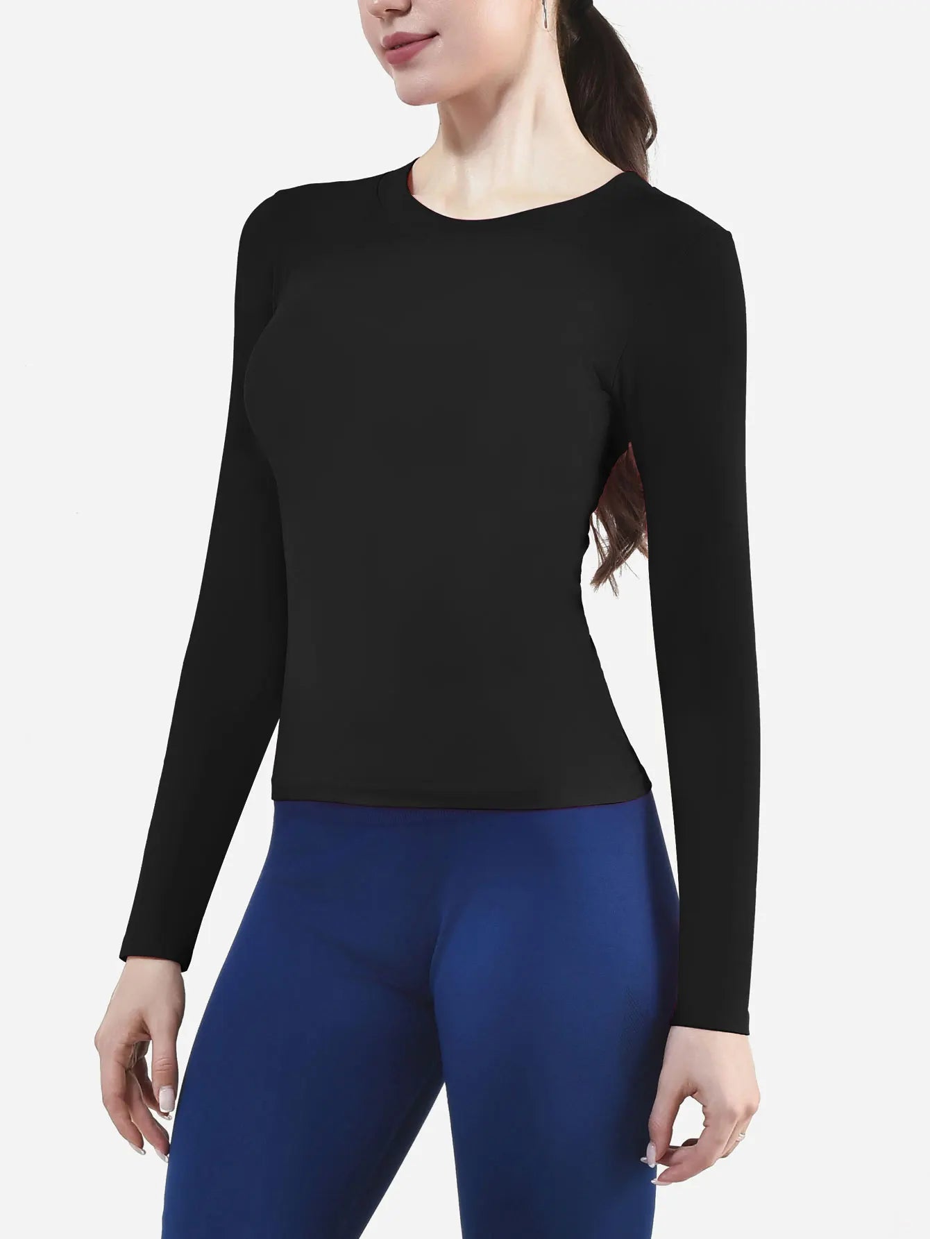CZGUKE Camiseta Deportiva Manga Larga Mujer Transpirable Fitness